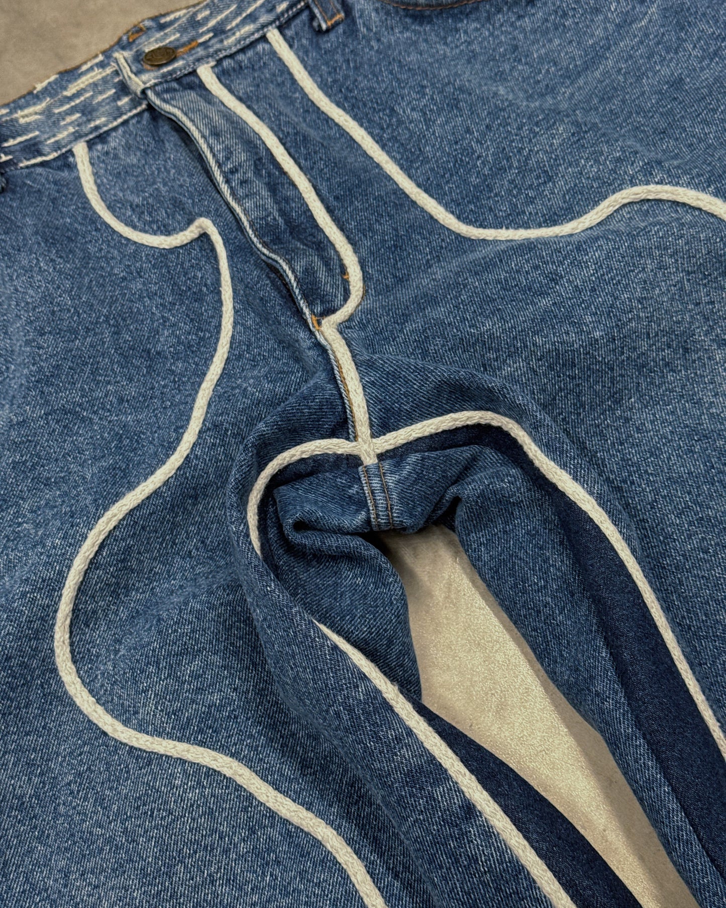 1/1 Wave Stitch Upcycled Vintage Jeans