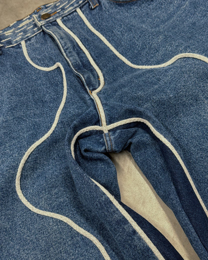 1/1 Wave Stitch Upcycled Vintage Jeans