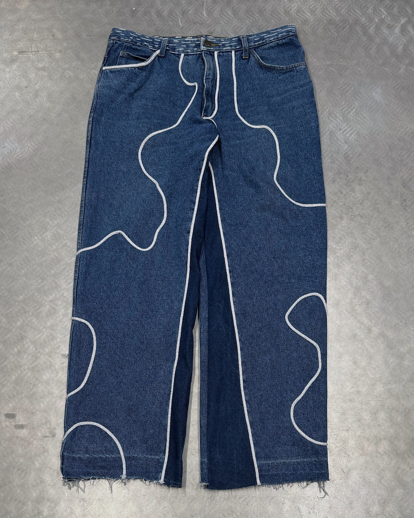 1/1 Wave Stitch Upcycled Vintage Jeans