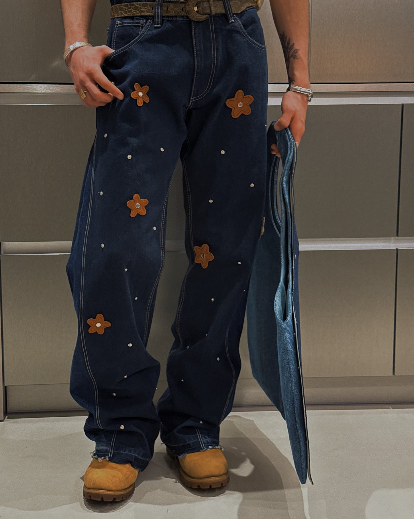 1/1 Bloom Stud Upcycled Vintage Jeans