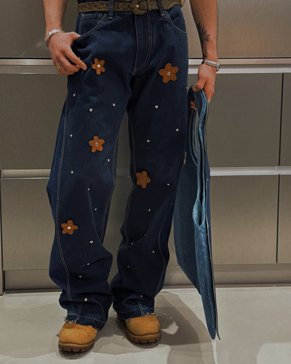 1/1 Bloom Stud Upcycled Vintage Jeans