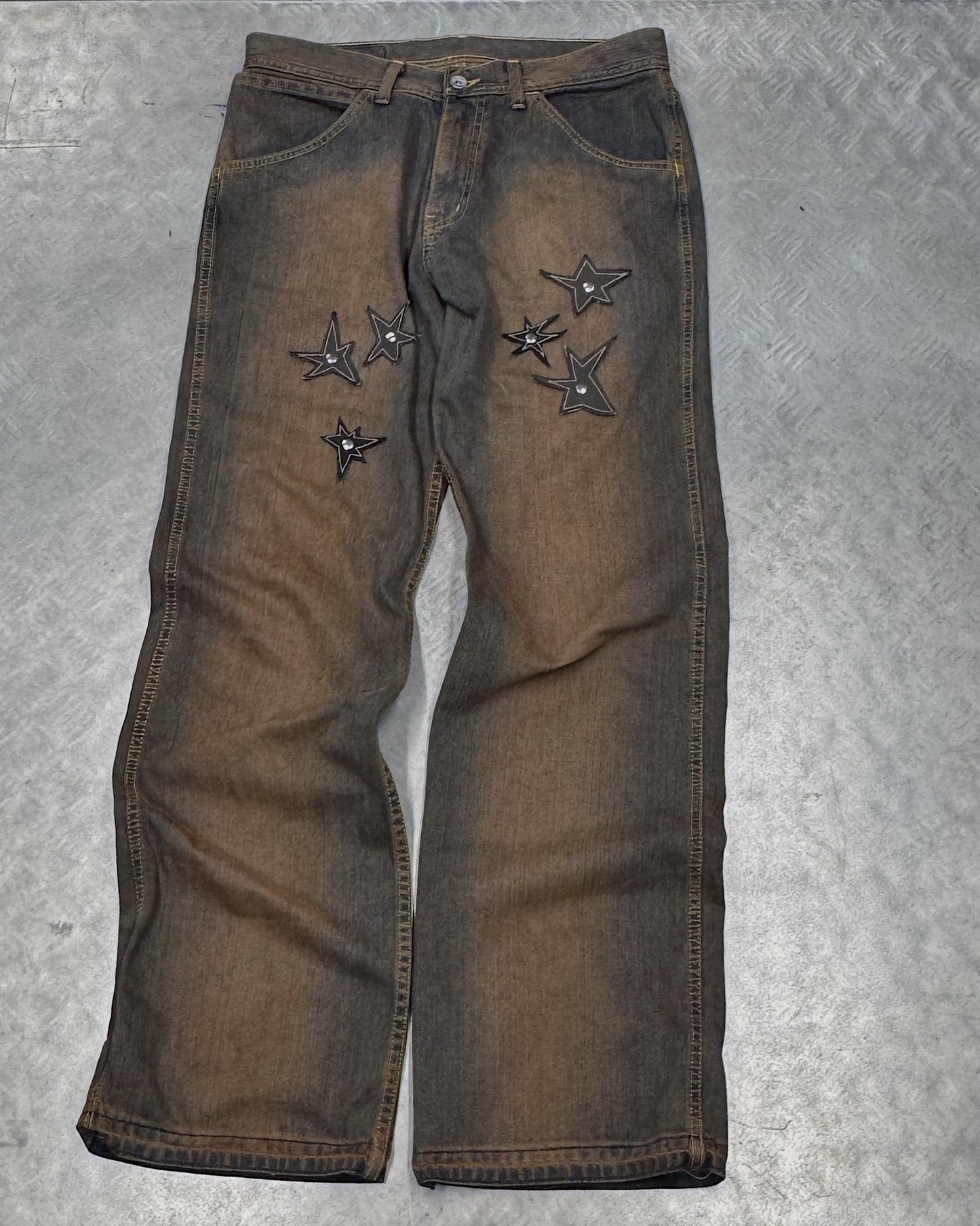 1/1 Brown Rusty Upcycled Vintage Denim