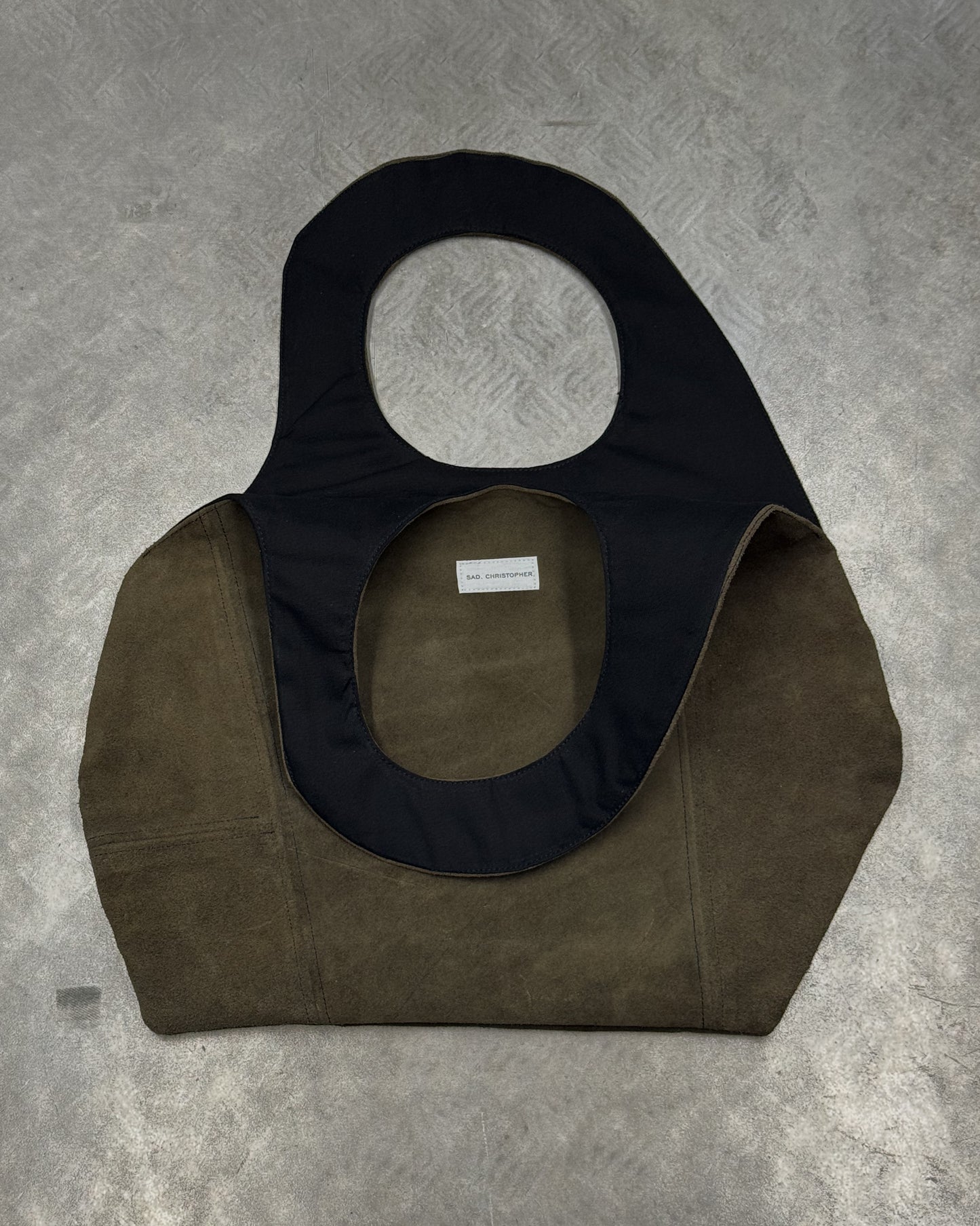 1/1 Studded Sculptural Midi Leather Bag Dark Green