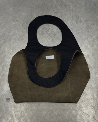 1/1 Studded Sculptural Midi Leather Bag Dark Green