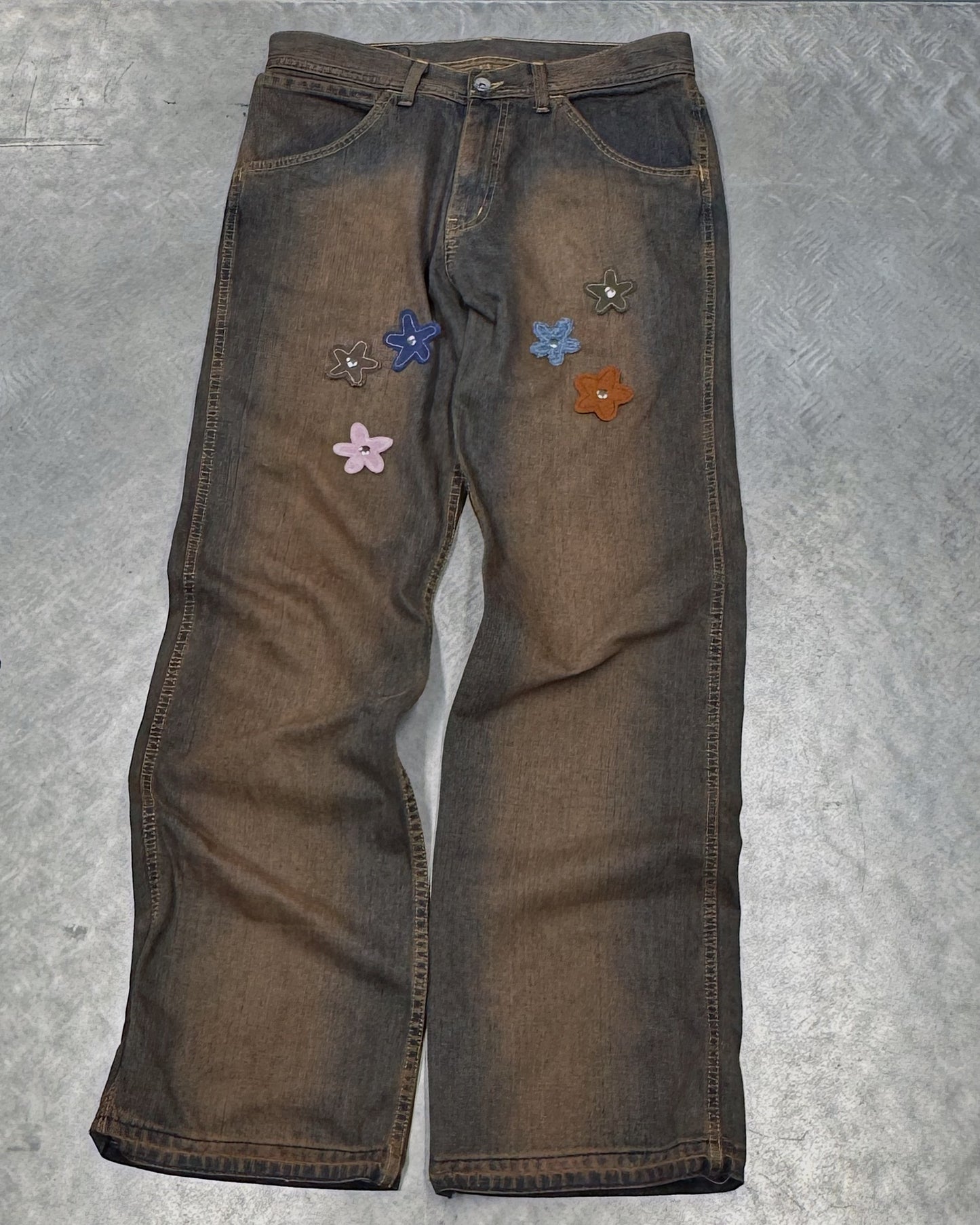 1/1 Brown Rusty Upcycled Vintage Denim