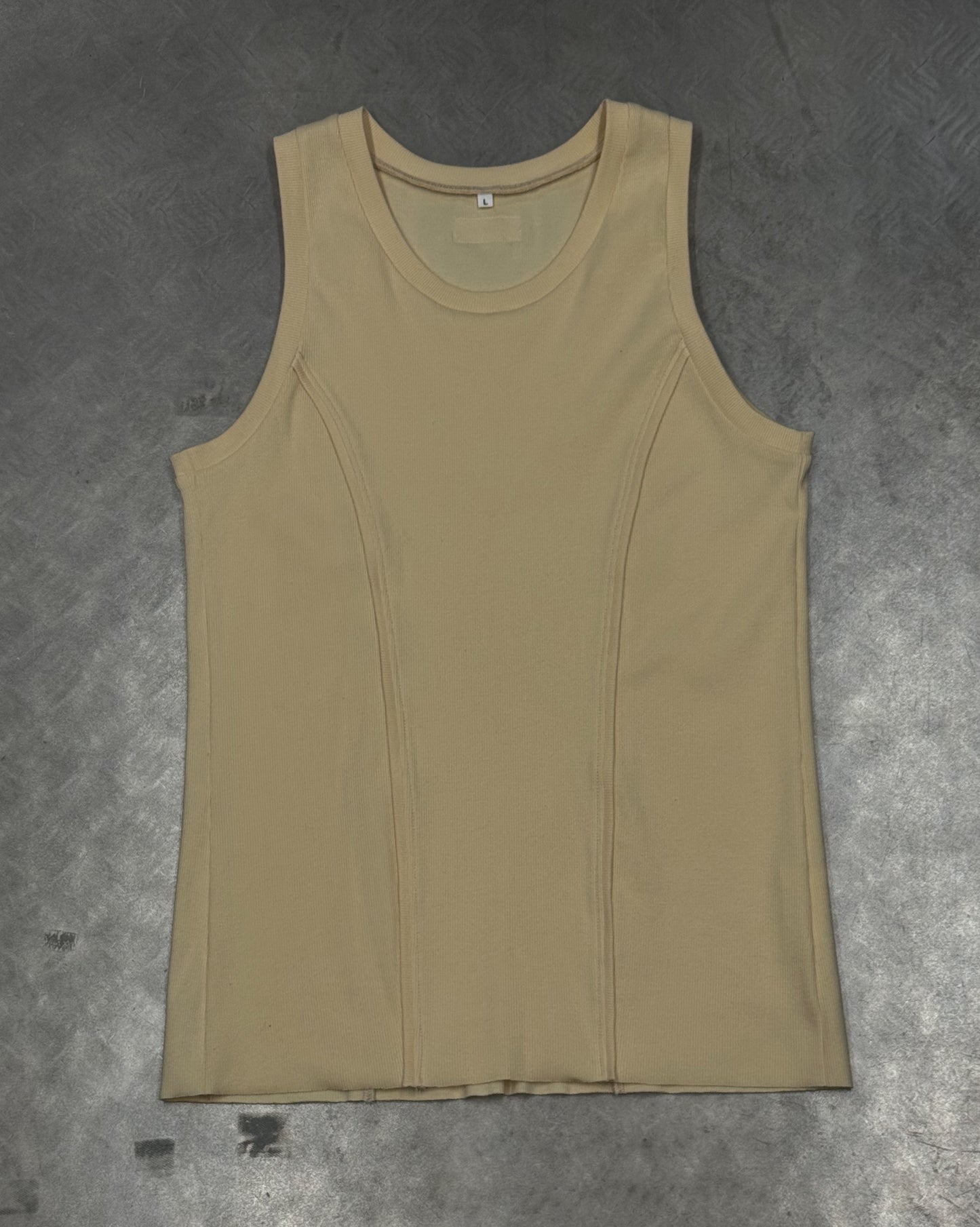 Unisex Tight Fit Yellow Tank Top