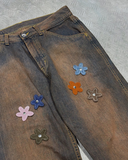 1/1 Brown Rusty Upcycled Vintage Denim
