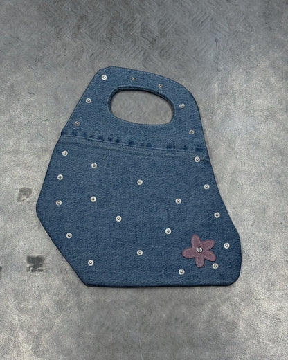 1/1 Studded Sculptural Blue Denim Mini Bag