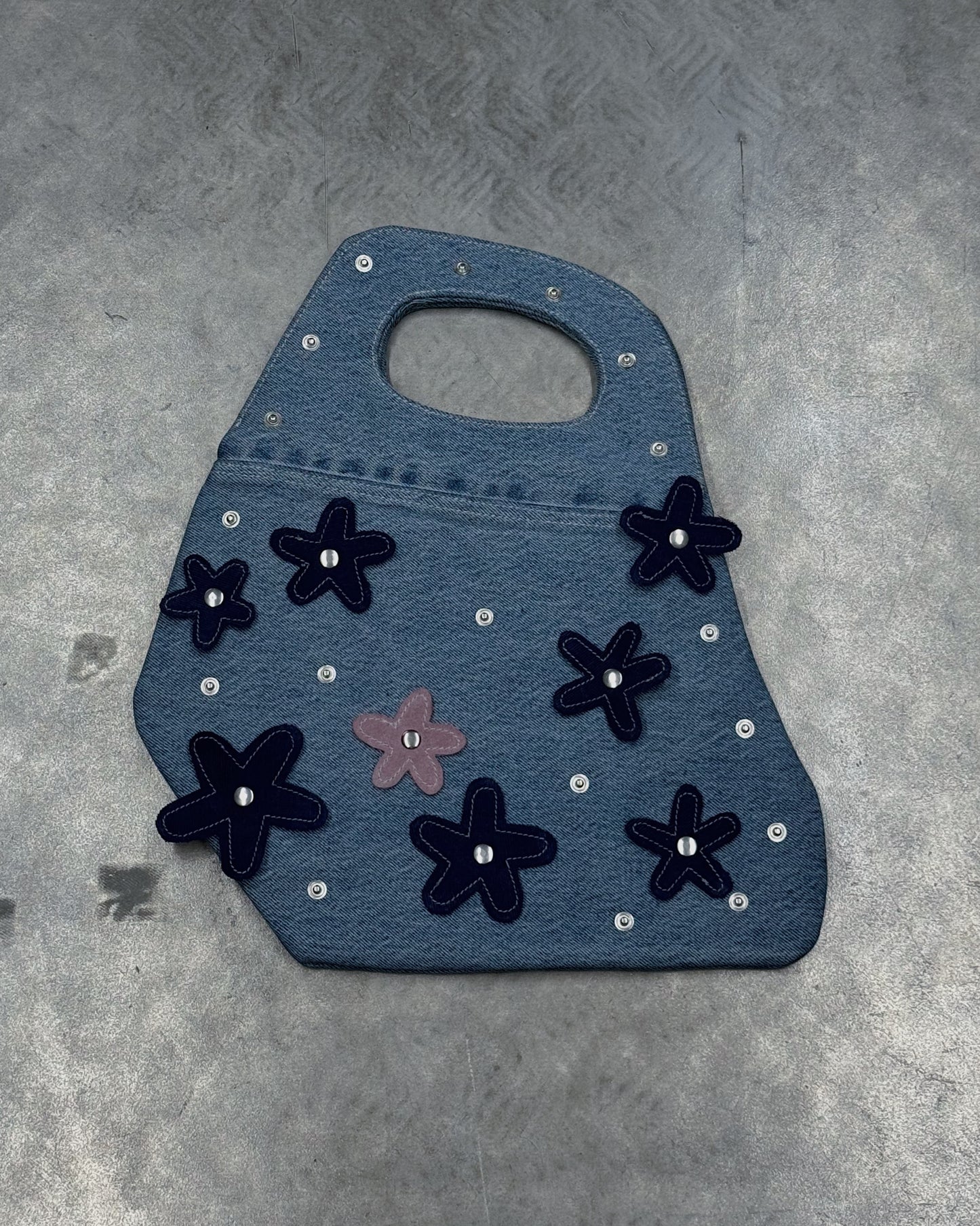 1/1 Studded Sculptural Blue Denim Mini Bag