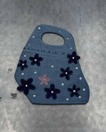 1/1 Studded Sculptural Blue Denim Mini Bag
