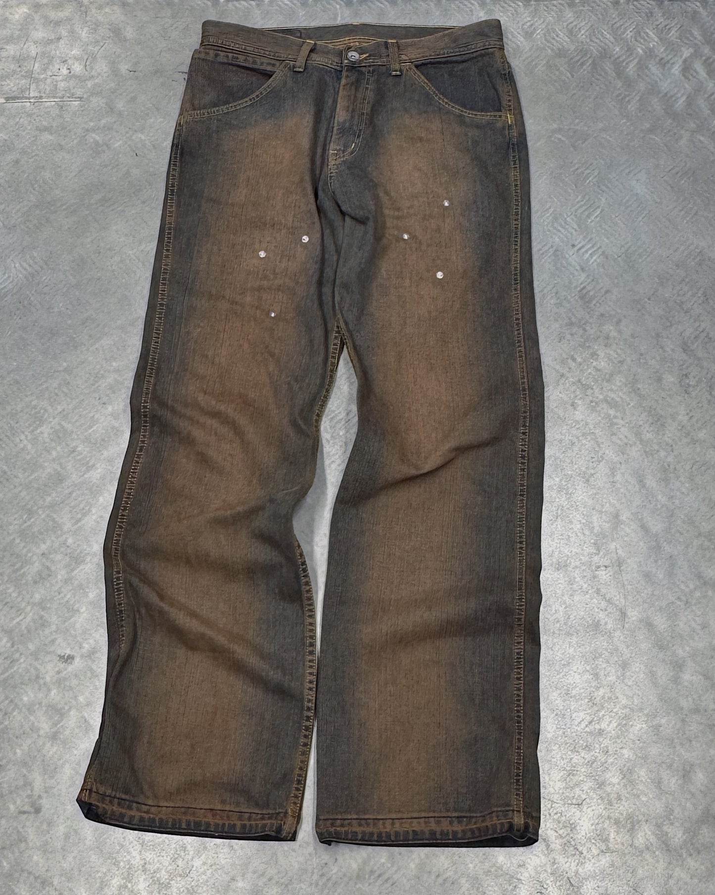 1/1 Brown Rusty Upcycled Vintage Denim