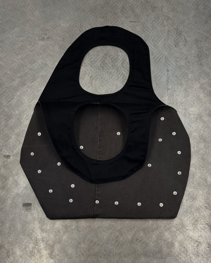 1/1 Sculptural Denim Midi Bag Dark Brown/Grey