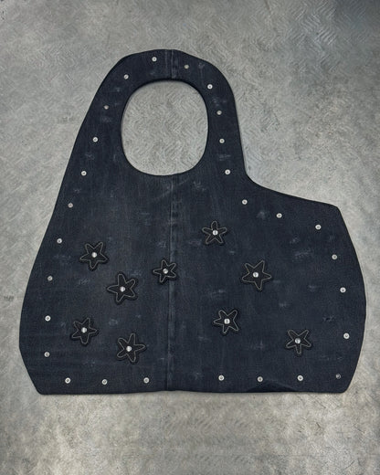 1/1 Studded Sculptural Distressed Large Bag Black/Grey