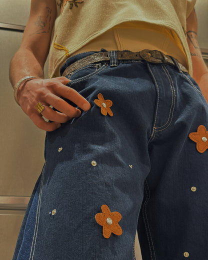 1/1 Bloom Stud Upcycled Vintage Jeans