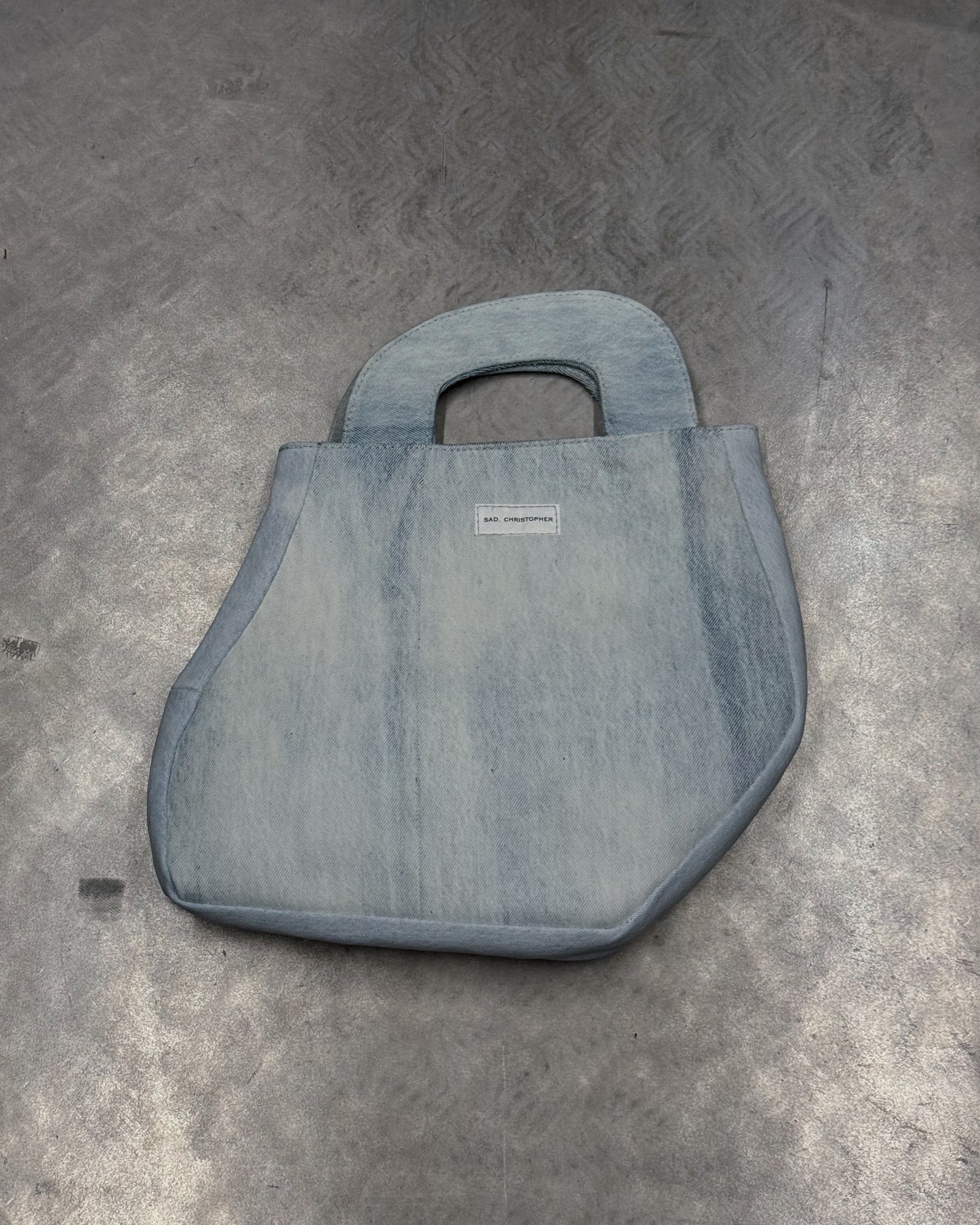 1/1 Studded Light Blue Jeans Puffed Mini Bag