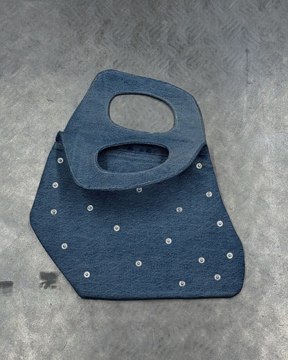 1/1 Studded Sculptural Blue Denim Mini Bag
