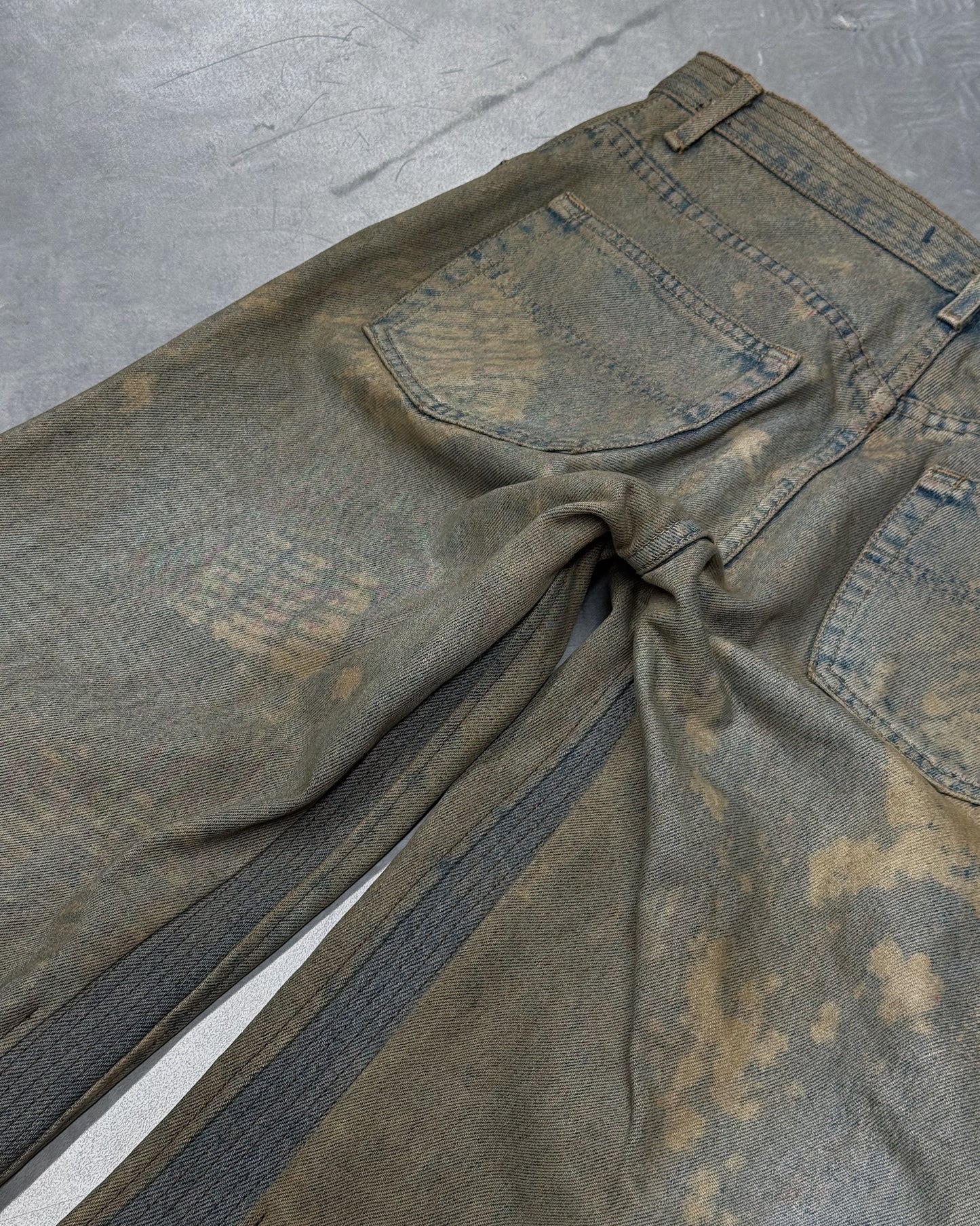 1/1 Foot Bootprint Hand-Dyed Upcycled Vintage Jeans